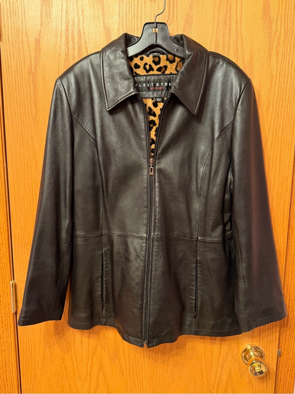 Vintage Fleet Street Red Label Real Leather Jacket  size L